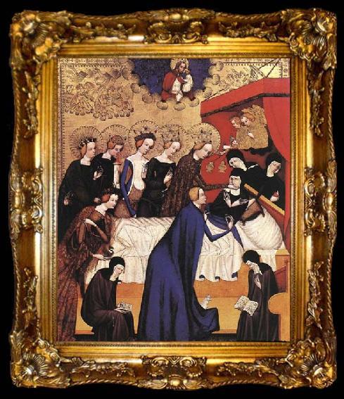 framed  MASTER of Heiligenkreuz The Death of St. Clare, ta009-2